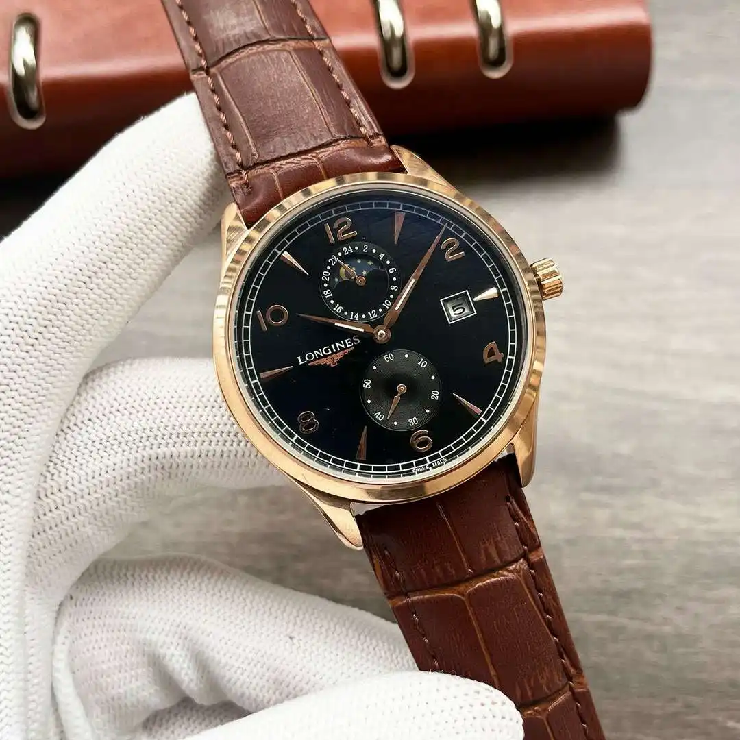 General Watches Longines Watch Lang@ men's watch with original fully automatic mechanical movement, top-grade 316 stainless steel case and strap, mineral super mirror, diameter 42mm KK04050 view 7