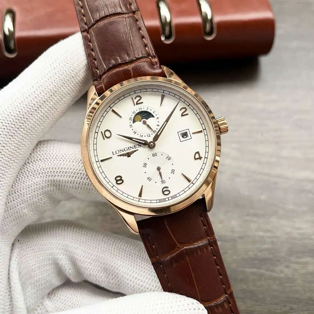 General Watches Longines Watch Lang@ men's watch with original fully automatic mechanical movement, top-grade 316 stainless steel case and strap, mineral super mirror, diameter 42mm KK04050 view 8