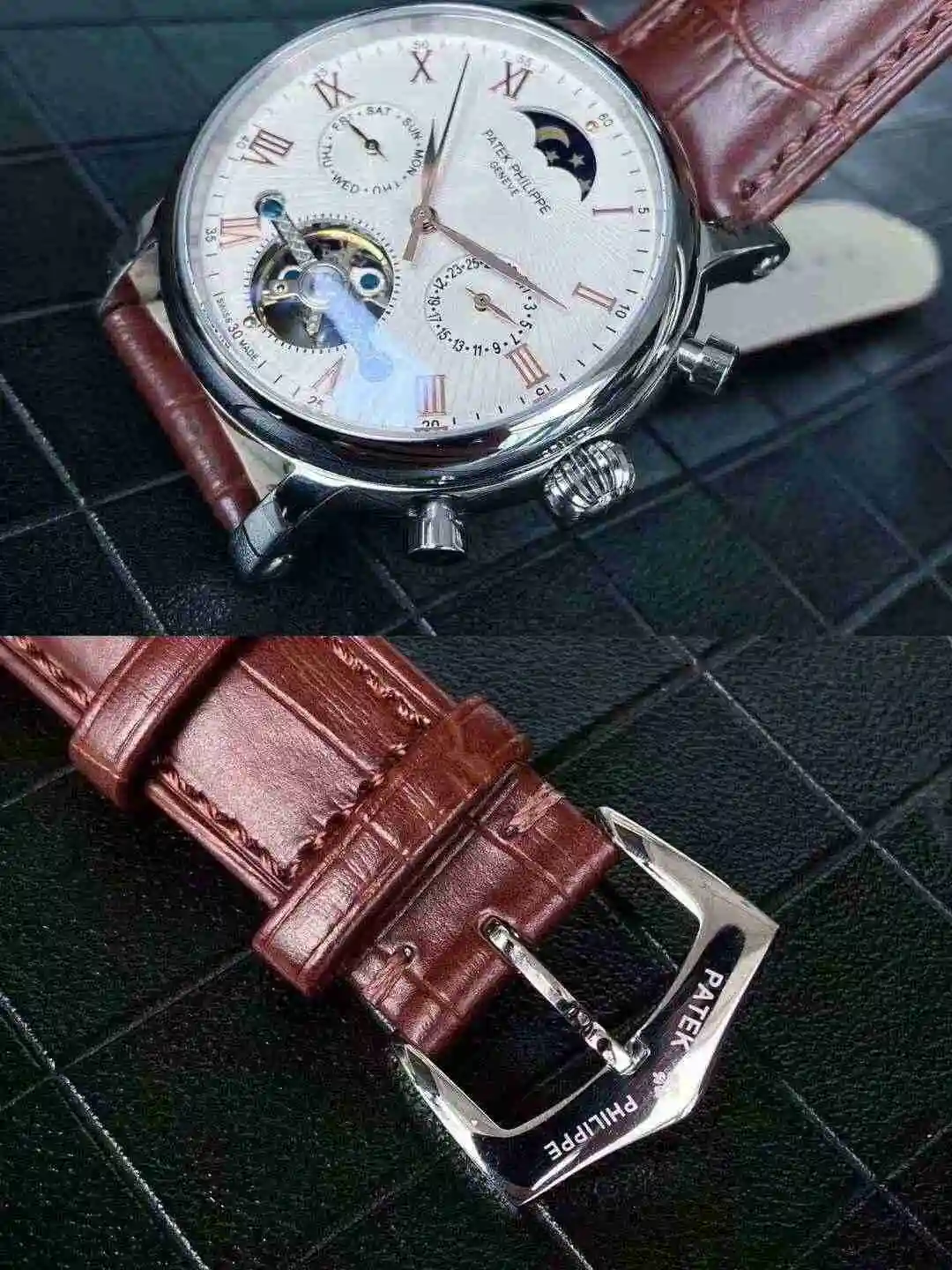 General Watches Patek Philippe Watch Men's Watch Paired with Original Fully Automatic Mechanical Movement Top Grade 316 Precision Steel Case Case with Mineral Super Strong Mirror Diameter 43mm KK04650 5 view 2
