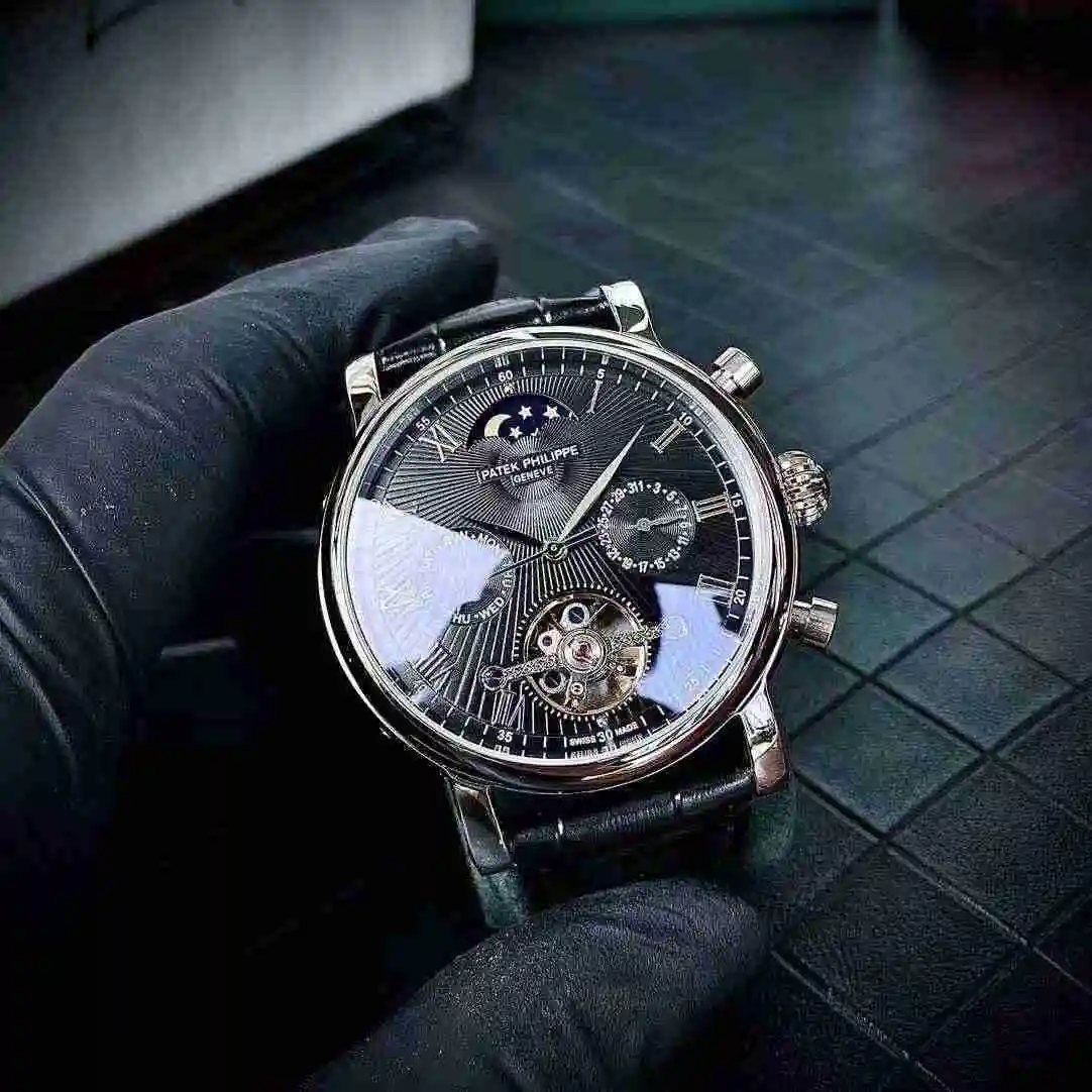 General Watches Patek Philippe Watch Men's Watch Paired with Original Fully Automatic Mechanical Movement Top Grade 316 Precision Steel Case Case with Mineral Super Strong Mirror Diameter 43mm KK04650 5 view 4