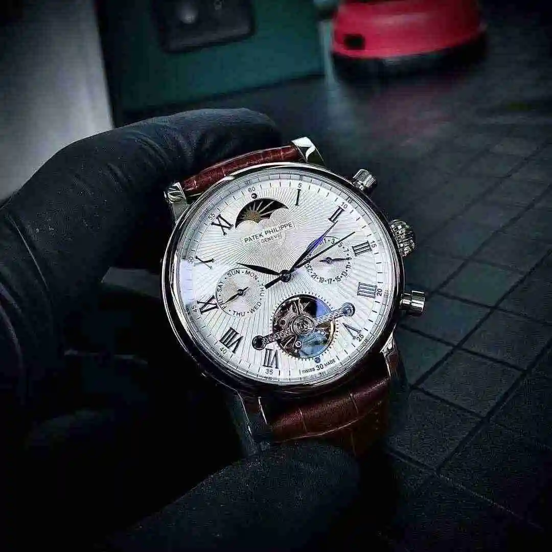 General Watches Patek Philippe Watch Men's Watch Paired with Original Fully Automatic Mechanical Movement Top Grade 316 Precision Steel Case Case with Mineral Super Strong Mirror Diameter 43mm KK04650 5 view 6