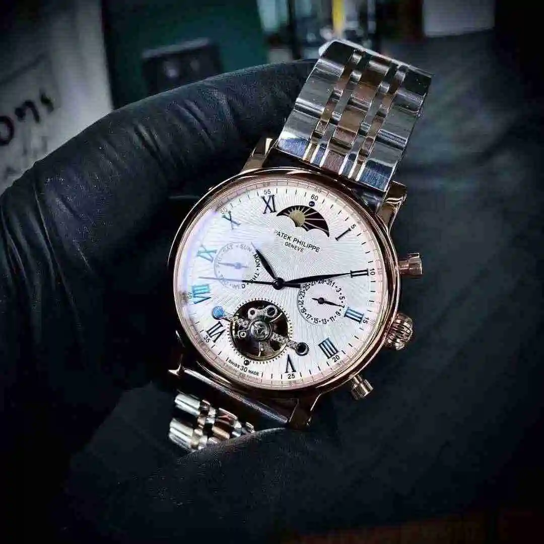 General Watches Patek Philippe Watch Men's Watch Paired with Original Fully Automatic Mechanical Movement Top Grade 316 Precision Steel Case Case with Mineral Super Strong Mirror Diameter 43mm KK04650 5 view 9
