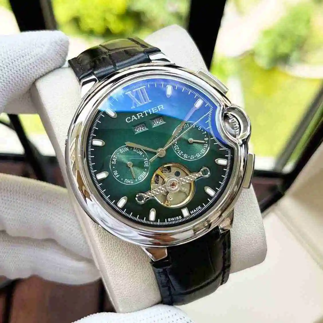 General Watches Cartier Watch Men's Watch Paired with Original Fully Automatic Mechanical Movement Top Grade 316 Precision Steel Case with Mineral Super Strong Mirror Diameter 44mm KK05400 view 7
