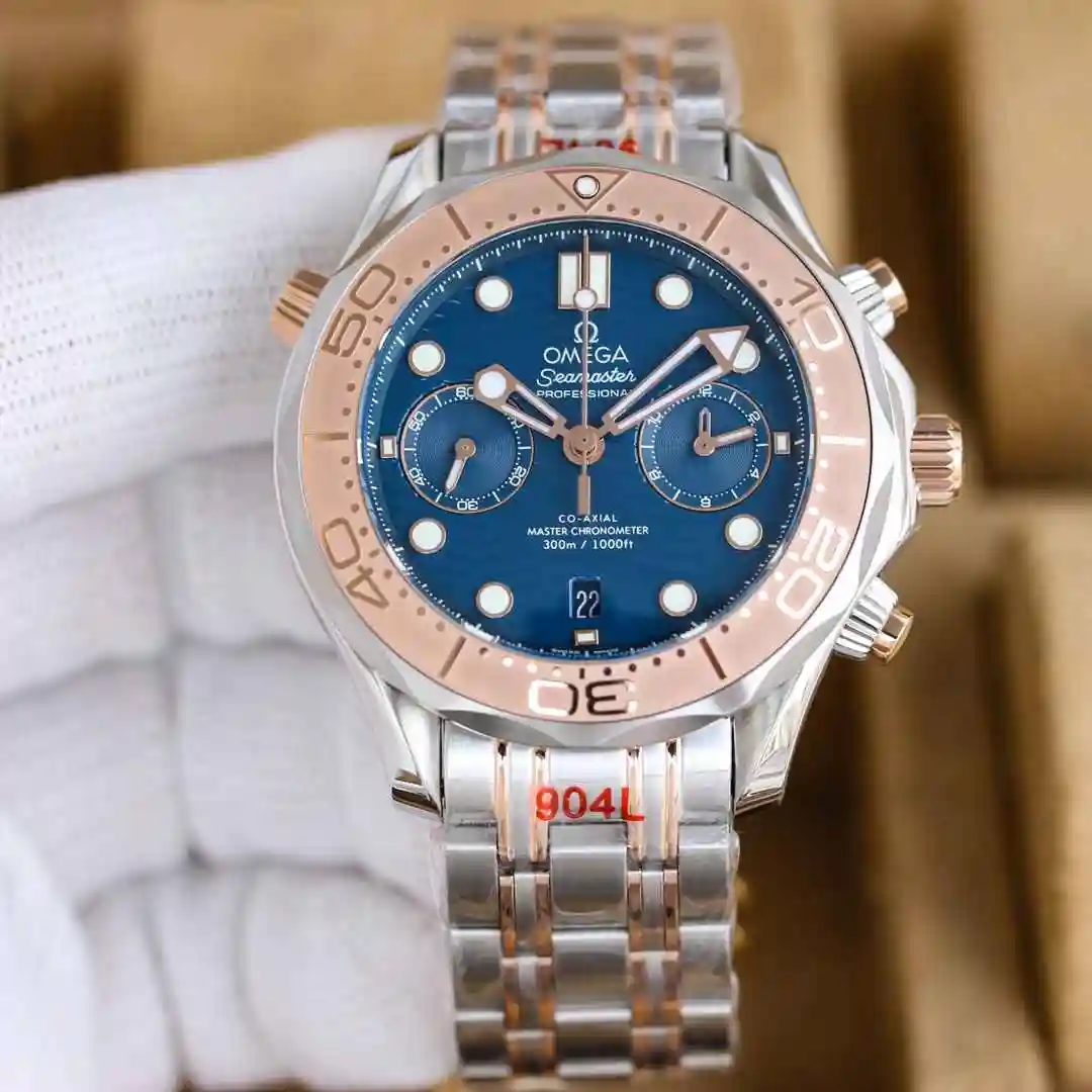 General Watches Advanced customized version of the new Omega watch for men with original fully automatic mechanical movement, top grade 316 precision steel case watch strap, mineral super strong mirror diameter 44mm view 5