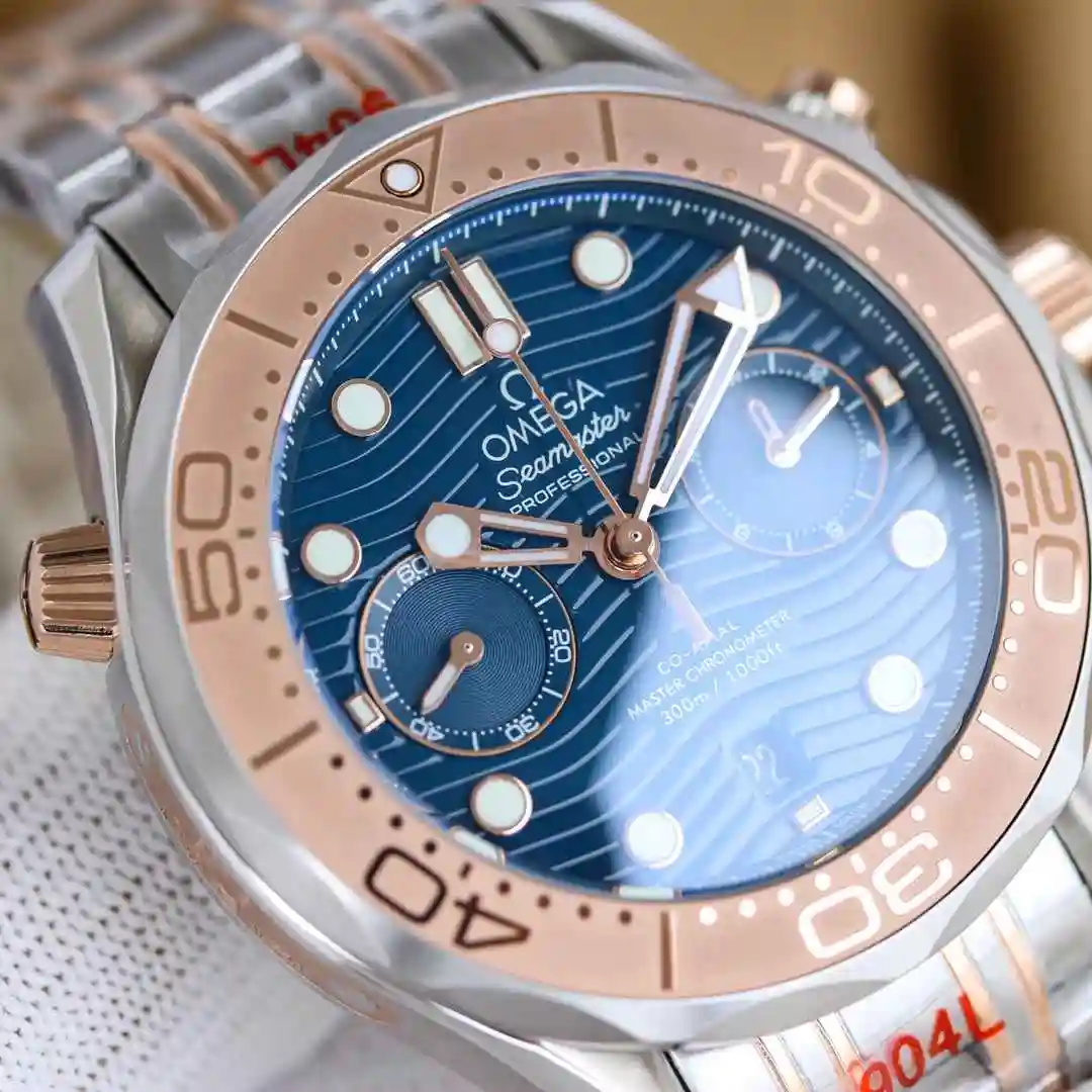 General Watches Advanced customized version of the new Omega watch for men with original fully automatic mechanical movement, top grade 316 precision steel case watch strap, mineral super strong mirror diameter 44mm view 6