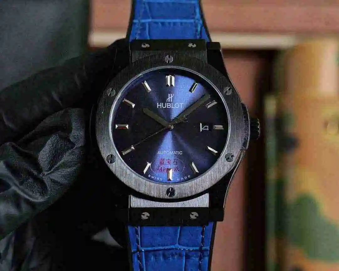 General Watches Hublot Hengbao Watch Men's Watch Paired with Original Fully Automatic Mechanical Movement Top Grade 316 Precision Steel Case with Mineral Super Strong Mirror Diameter 45mm KK03 view 2