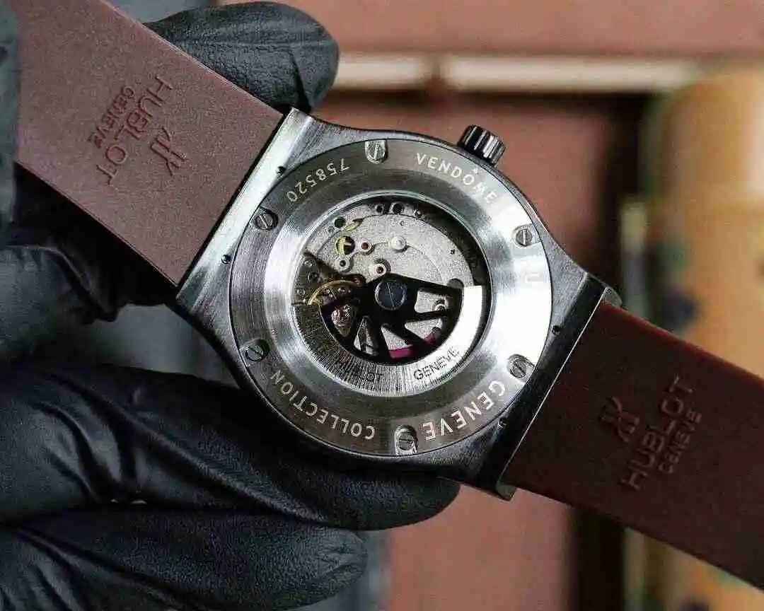 General Watches Hublot Hengbao Watch Men's Watch Paired with Original Fully Automatic Mechanical Movement Top Grade 316 Precision Steel Case with Mineral Super Strong Mirror Diameter 45mm KK03 view 3