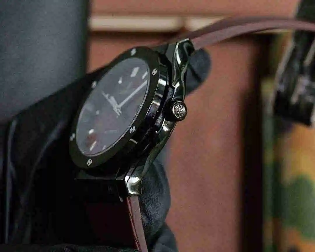 General Watches Hublot Hengbao Watch Men's Watch Paired with Original Fully Automatic Mechanical Movement Top Grade 316 Precision Steel Case with Mineral Super Strong Mirror Diameter 45mm KK03 view 6