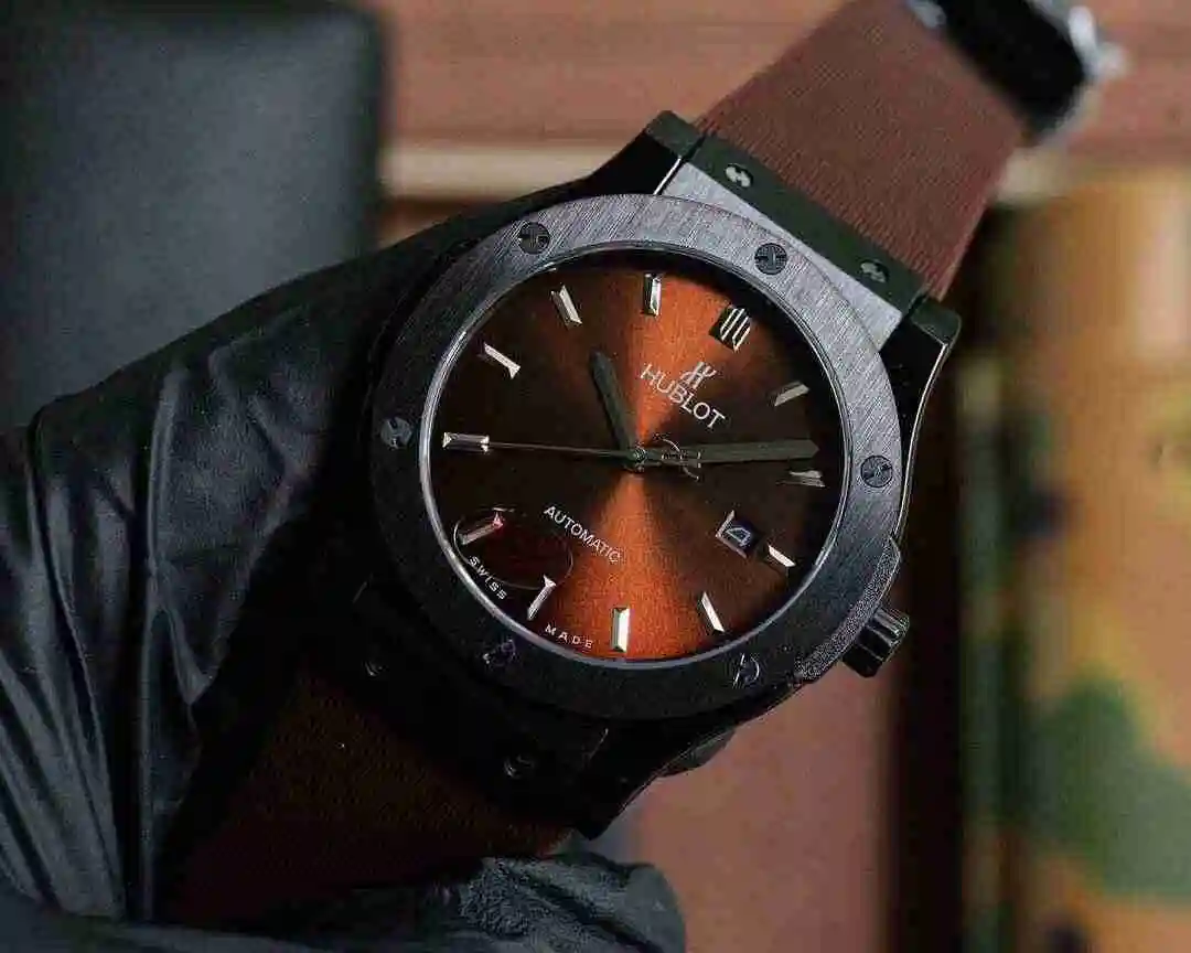 General Watches Hublot Hengbao Watch Men's Watch Paired with Original Fully Automatic Mechanical Movement Top Grade 316 Precision Steel Case with Mineral Super Strong Mirror Diameter 45mm KK03 view 8