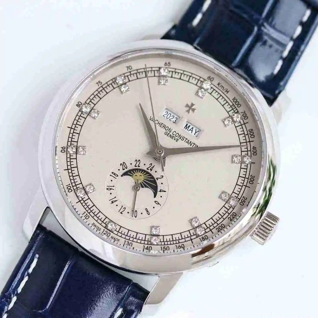 General Watches Vacheron Constantin Jiangshi Danton Watch Men's Watch Paired with Original Fully Automatic Mechanical Movement, Top Grade 316 Precision Steel Case with Mineral Super Strong Mirror Diameter 40mm kk011500 view 7