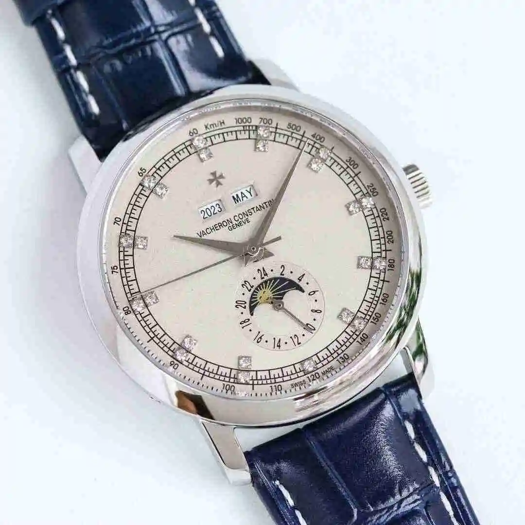 General Watches Vacheron Constantin Jiangshi Danton Watch Men's Watch Paired with Original Fully Automatic Mechanical Movement, Top Grade 316 Precision Steel Case with Mineral Super Strong Mirror Diameter 40mm kk011500 view 9