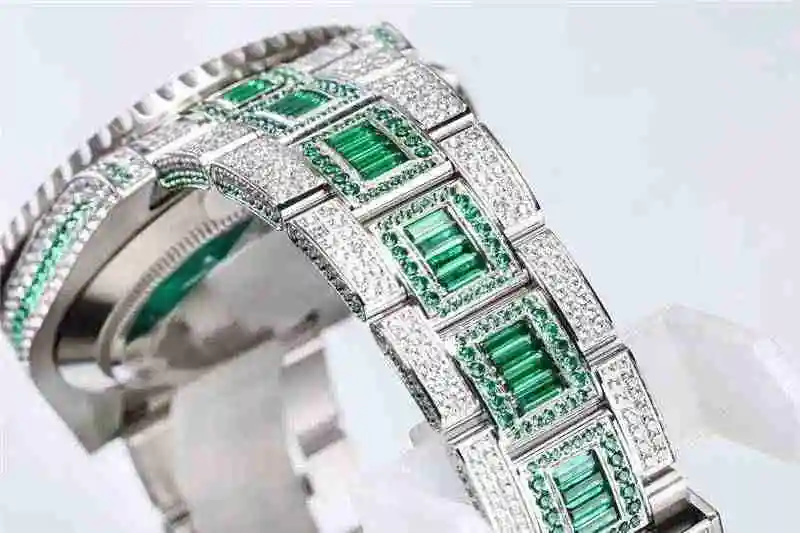 General Watches Rolex 904 Steel Water Ghost Luxury Full Diamond Special Edition! 40mm surface diameter Watch view 8