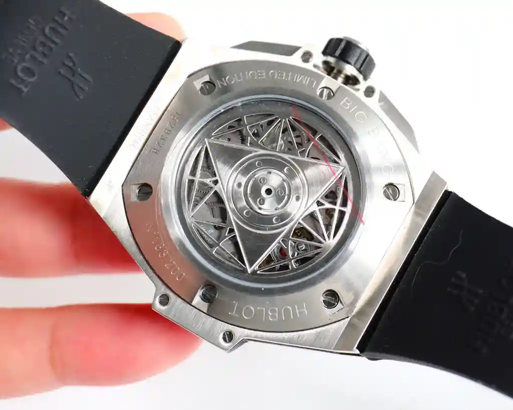 General Watches Hublot watch men's watch with original fully automatic mechanical movement top 316 stainless steel case strap mineral super mirror diameter 45mm KK view 3