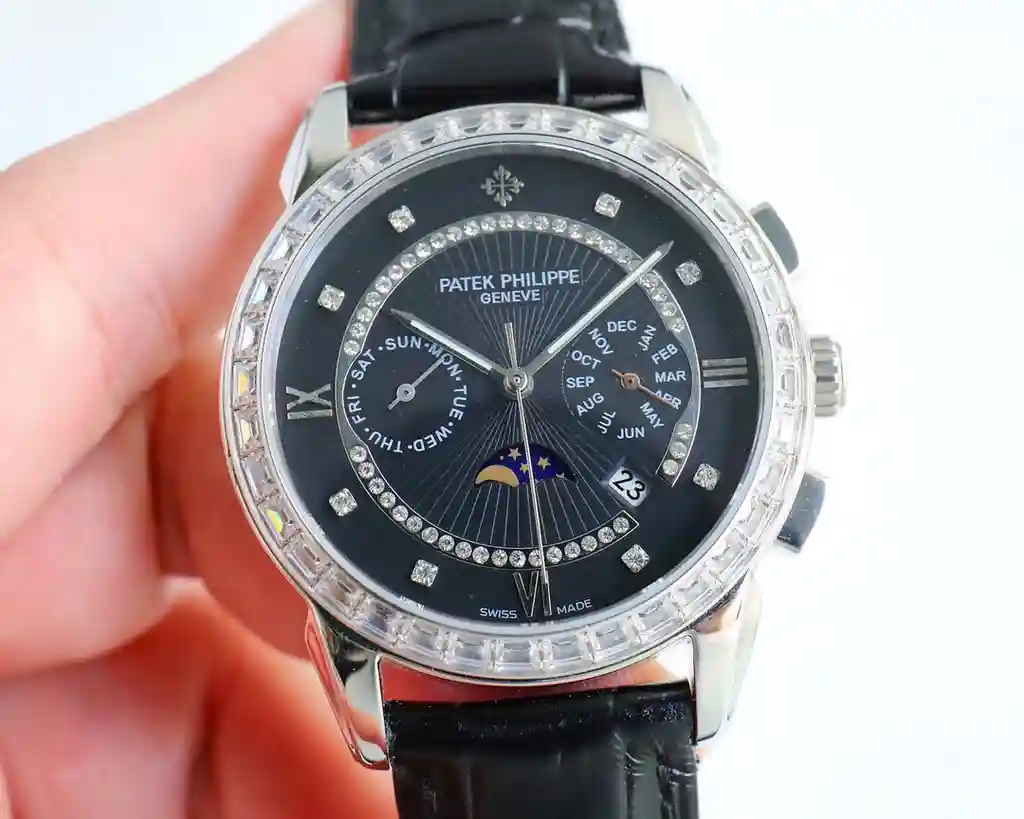 General Watches Patek Philippe Patek@Philippe watch men's watch with original fully automatic mechanical movement top 316 stainless steel case strap mineral super mirror diameter 42mm KK view 6