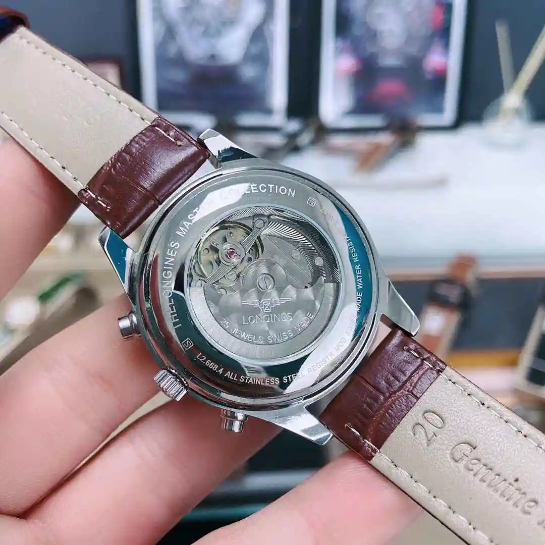 General Watches Longines Watch Men's Watch Paired with Original Fully Automatic Mechanical Movement Top Grade 316 Precision Steel Case with Mineral Super Strong Mirror Diameter 40mm KK02850 view 4