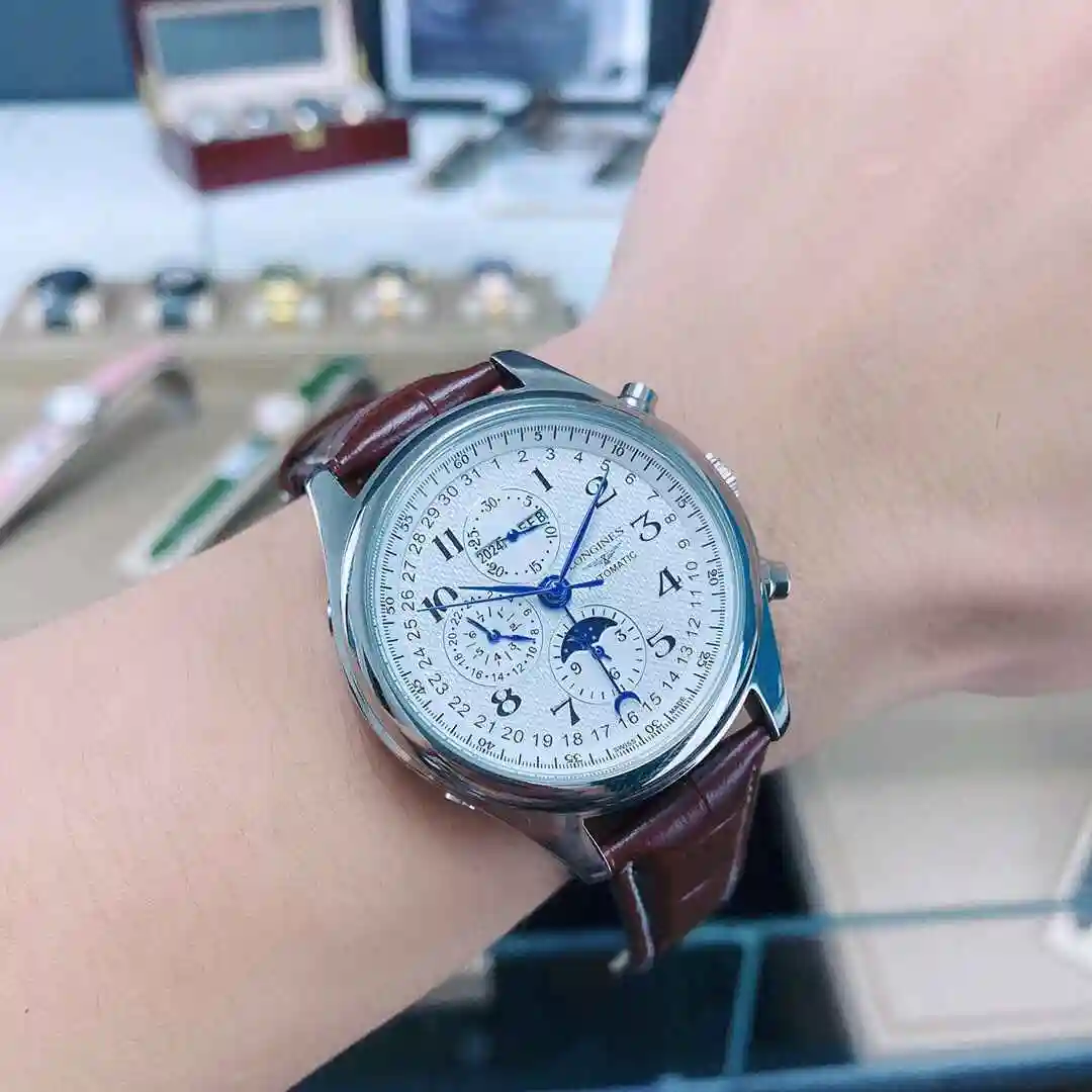 General Watches Longines Watch Men's Watch Paired with Original Fully Automatic Mechanical Movement Top Grade 316 Precision Steel Case with Mineral Super Strong Mirror Diameter 40mm KK02850 view 5