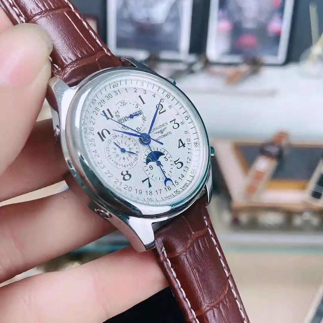 General Watches Longines Watch Men's Watch Paired with Original Fully Automatic Mechanical Movement Top Grade 316 Precision Steel Case with Mineral Super Strong Mirror Diameter 40mm KK02850 view 7