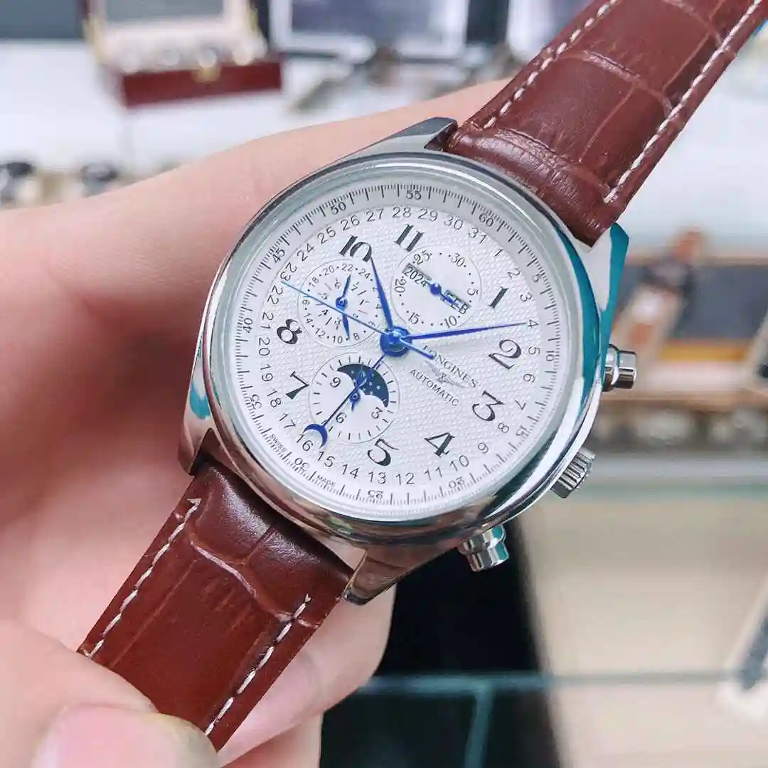 General Watches Longines Watch Men's Watch Paired with Original Fully Automatic Mechanical Movement Top Grade 316 Precision Steel Case with Mineral Super Strong Mirror Diameter 40mm KK02850 view 9