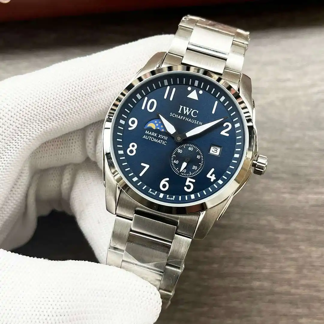 General Watches IWC Watch Wan@ men's watch with original fully automatic mechanical movement, top-grade 316 stainless steel case and strap, mineral super mirror, diameter 42mm KK05250 view 4