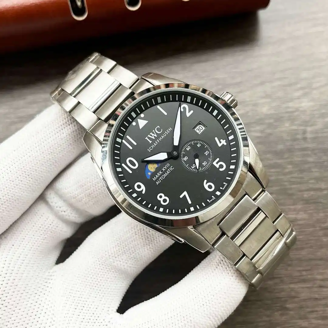 General Watches IWC Watch Wan@ men's watch with original fully automatic mechanical movement, top-grade 316 stainless steel case and strap, mineral super mirror, diameter 42mm KK05250 view 6