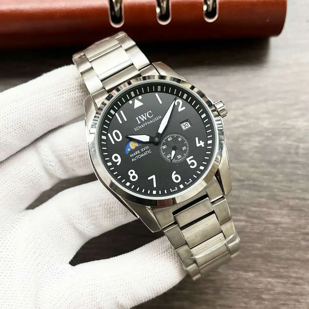 General Watches IWC Watch Wan@ men's watch with original fully automatic mechanical movement, top-grade 316 stainless steel case and strap, mineral super mirror, diameter 42mm KK05250 view 8