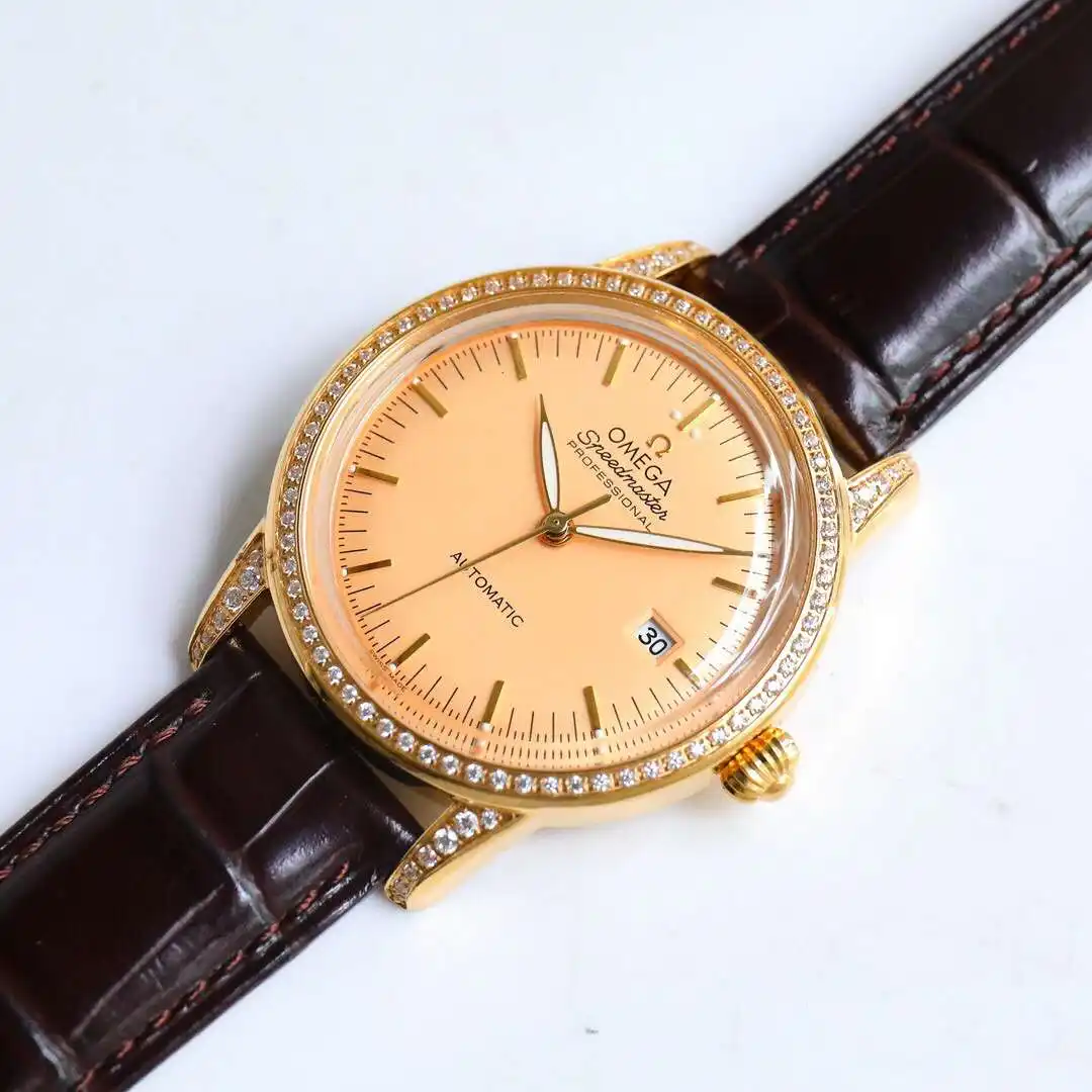General Watches Omega Ou@mega watch men's watch with original fully automatic mechanical movement top 316 stainless steel case strap mineral super mirror diameter 40mm KK view 2
