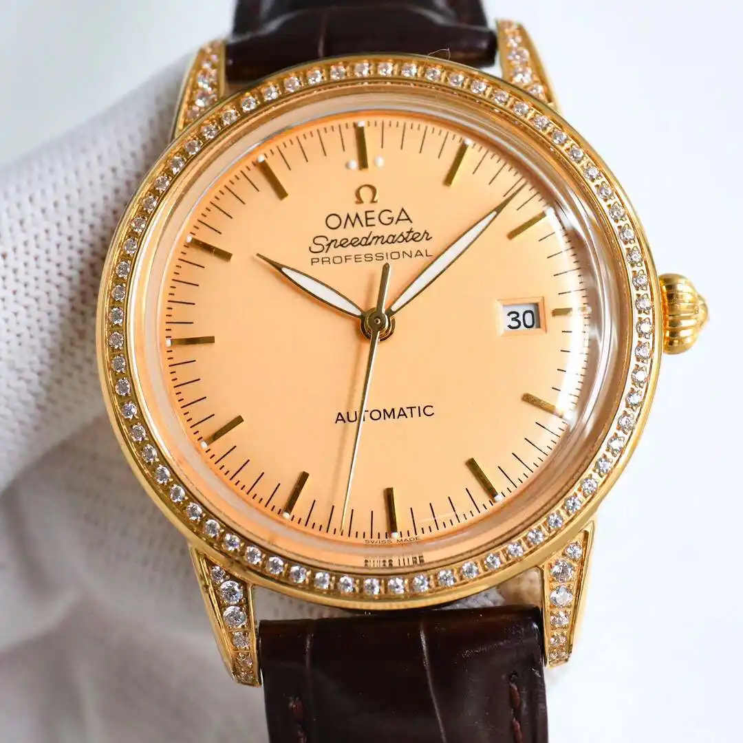 General Watches Omega Ou@mega watch men's watch with original fully automatic mechanical movement top 316 stainless steel case strap mineral super mirror diameter 40mm KK view 7