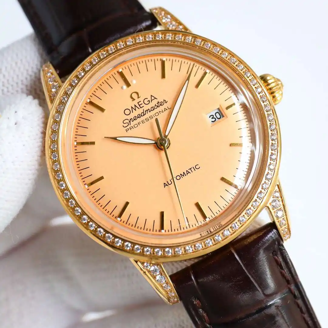 General Watches Omega Ou@mega watch men's watch with original fully automatic mechanical movement top 316 stainless steel case strap mineral super mirror diameter 40mm KK view 8