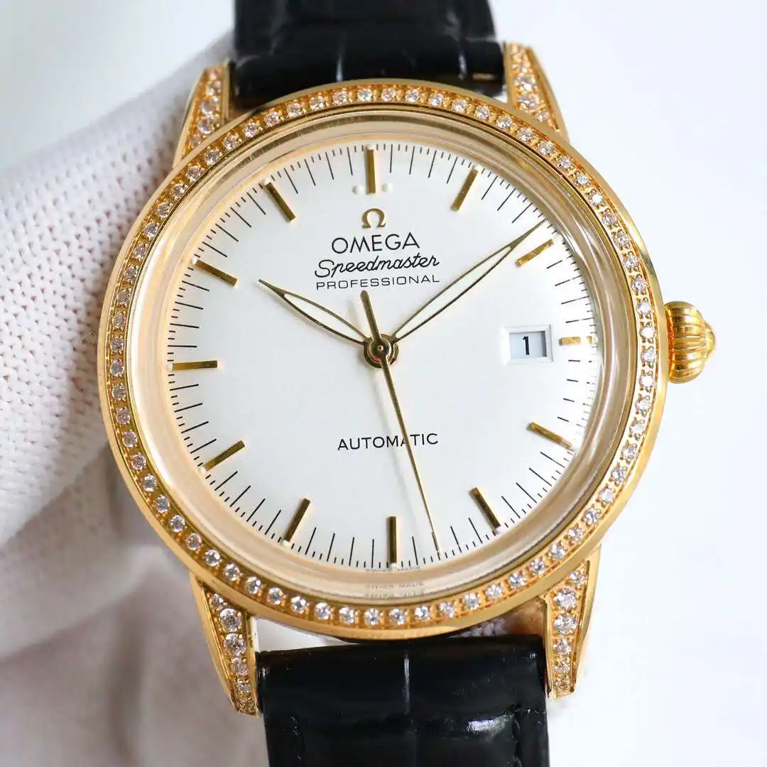 General Watches Omega Ou@mega watch men's watch with original fully automatic mechanical movement top 316 stainless steel case strap mineral super mirror diameter 40mm KK view 9