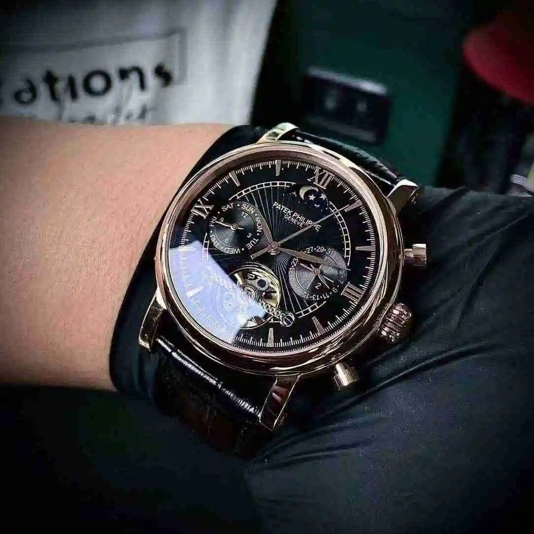 General Watches Patek Philippe Watch Men's Watch Paired with Original Fully Automatic Mechanical Movement Top Grade 316 Precision Steel Case Case with Mineral Super Strong Mirror Diameter 43mm KK04650 view 8