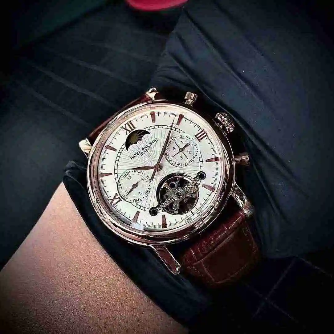 General Watches Patek Philippe Watch Men's Watch Paired with Original Fully Automatic Mechanical Movement Top Grade 316 Precision Steel Case Case with Mineral Super Strong Mirror Diameter 43mm KK04650 view 9
