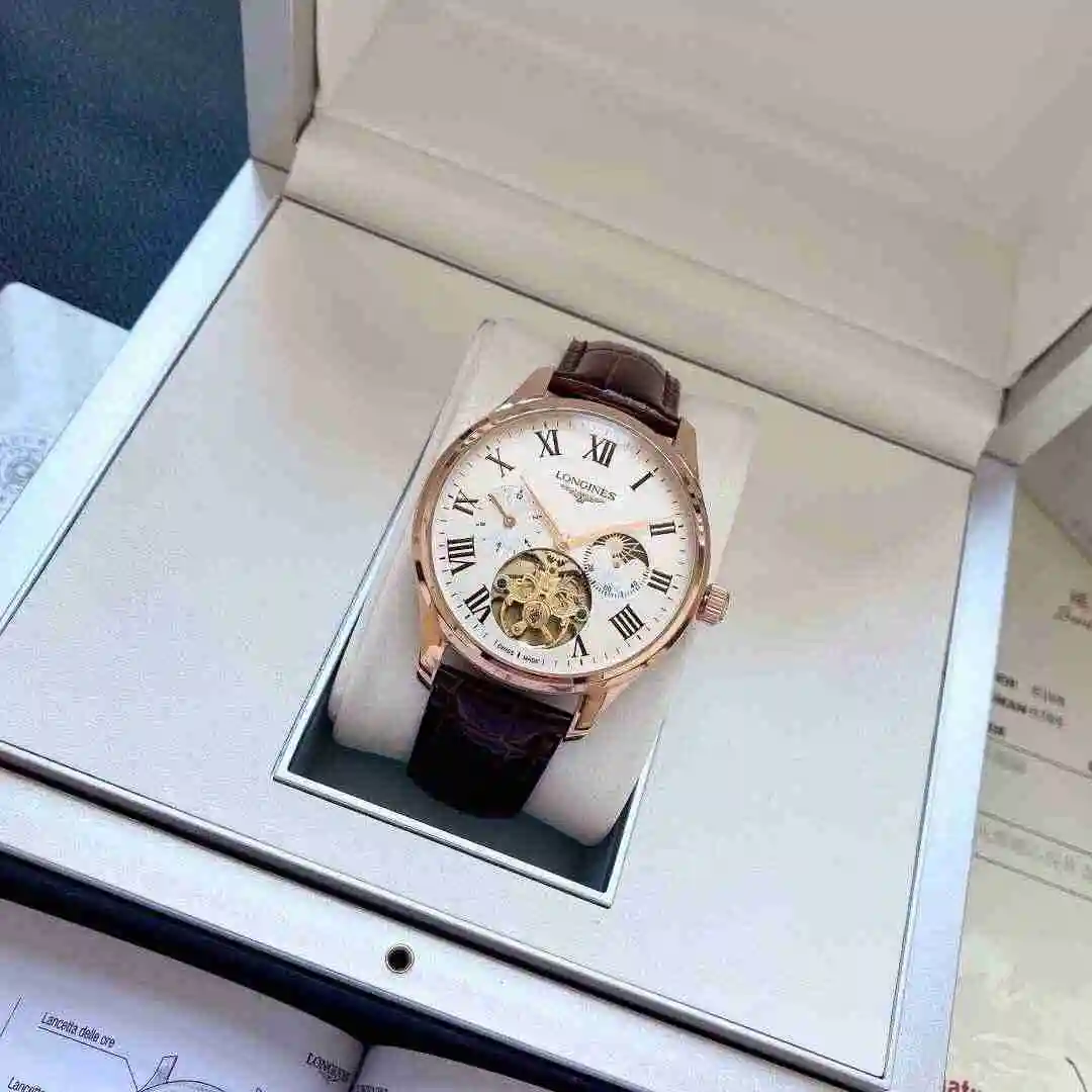 General Watches Longines watch for men with original fully automatic mechanical movement, top grade 316 precision steel case with mineral super strong mirror diameter 42mm KK05600 view 5