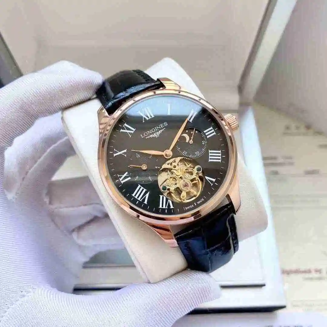 General Watches Longines watch for men with original fully automatic mechanical movement, top grade 316 precision steel case with mineral super strong mirror diameter 42mm KK05600 view 6