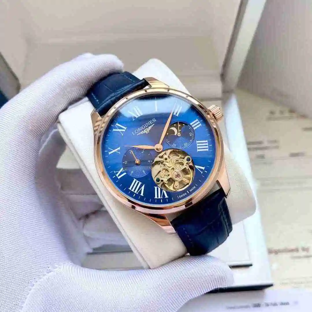 General Watches Longines watch for men with original fully automatic mechanical movement, top grade 316 precision steel case with mineral super strong mirror diameter 42mm KK05600 view 8
