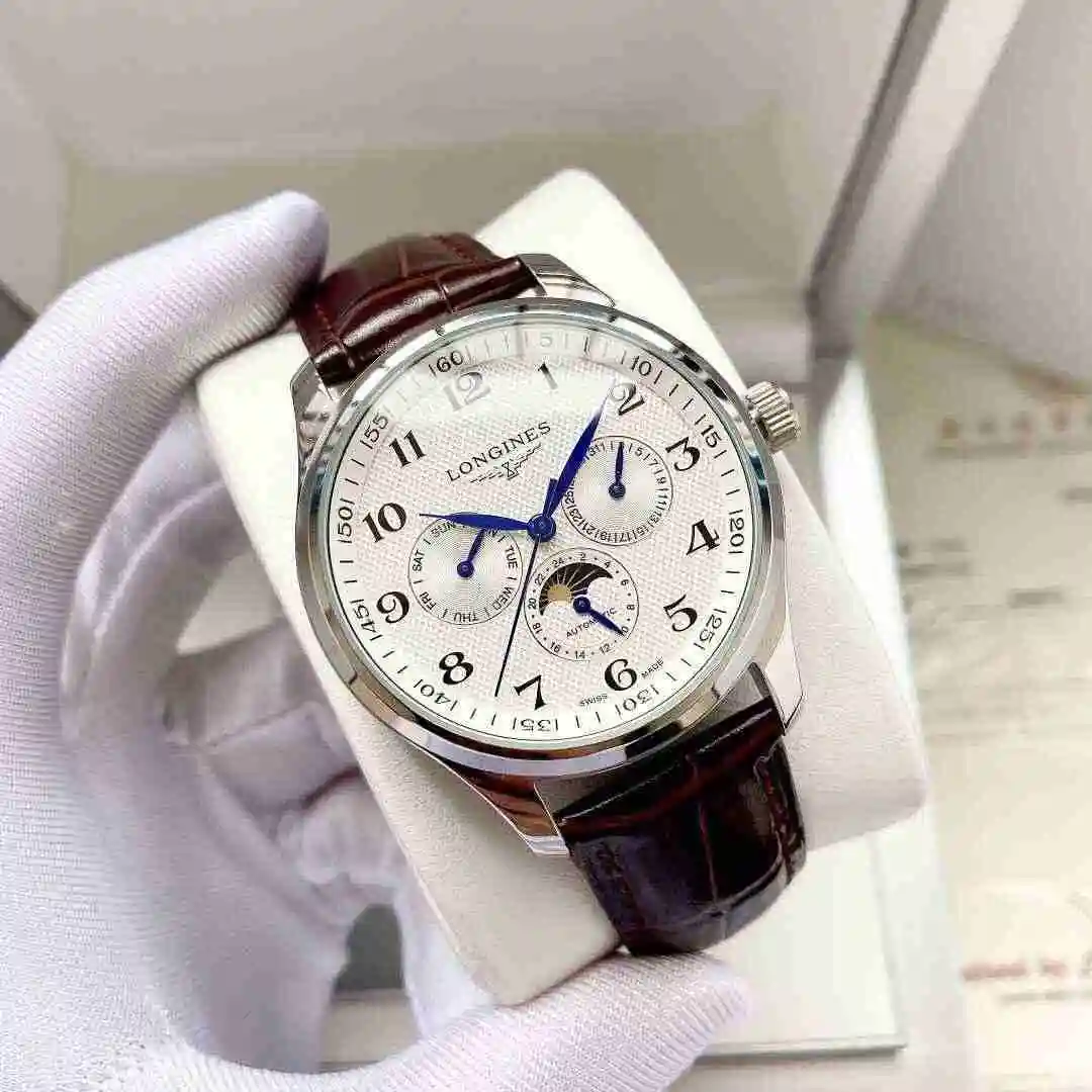 General Watches Longines Watch Men's Watch Paired with Original Fully Automatic Mechanical Movement Top Grade 316 Precision Steel Case with Mineral Super Strong Mirror Diameter 40mm KK05250 2 view 9