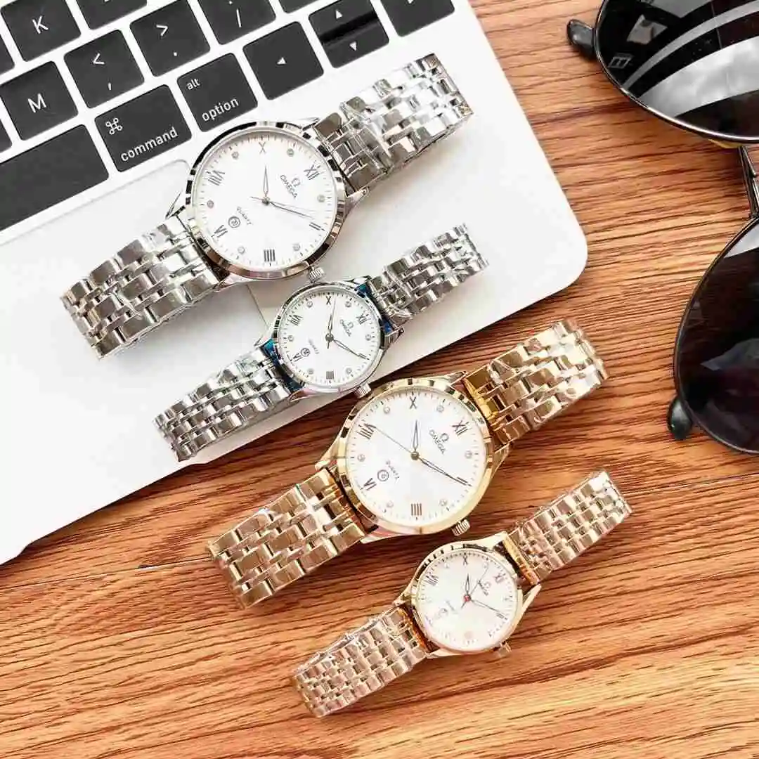 General Watches Omega Watch Couple Watch Paired with Original Fully Automatic Mechanical Movement Top Grade 316 Precision Steel Case Case with Mineral Super Strong Mirror Diameter Male 40mm Female 30mm KK02750 view 2