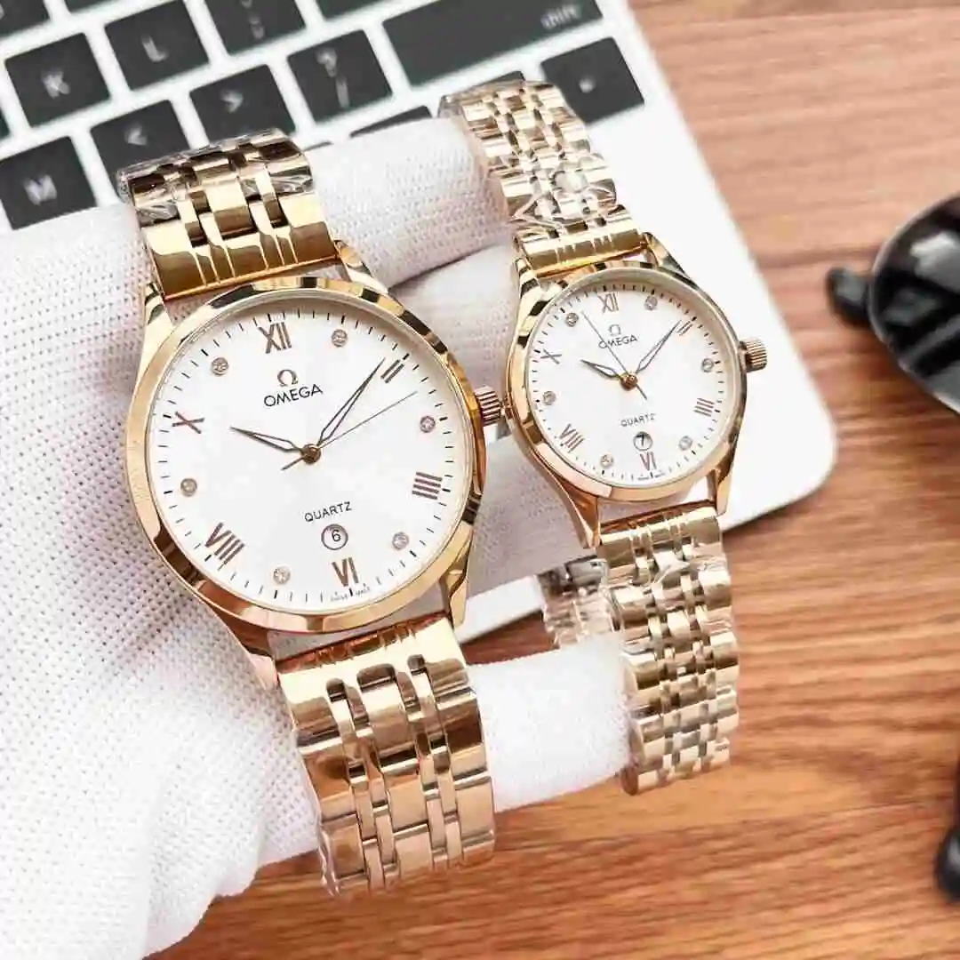 General Watches Omega Watch Couple Watch Paired with Original Fully Automatic Mechanical Movement Top Grade 316 Precision Steel Case Case with Mineral Super Strong Mirror Diameter Male 40mm Female 30mm KK02750 view 6
