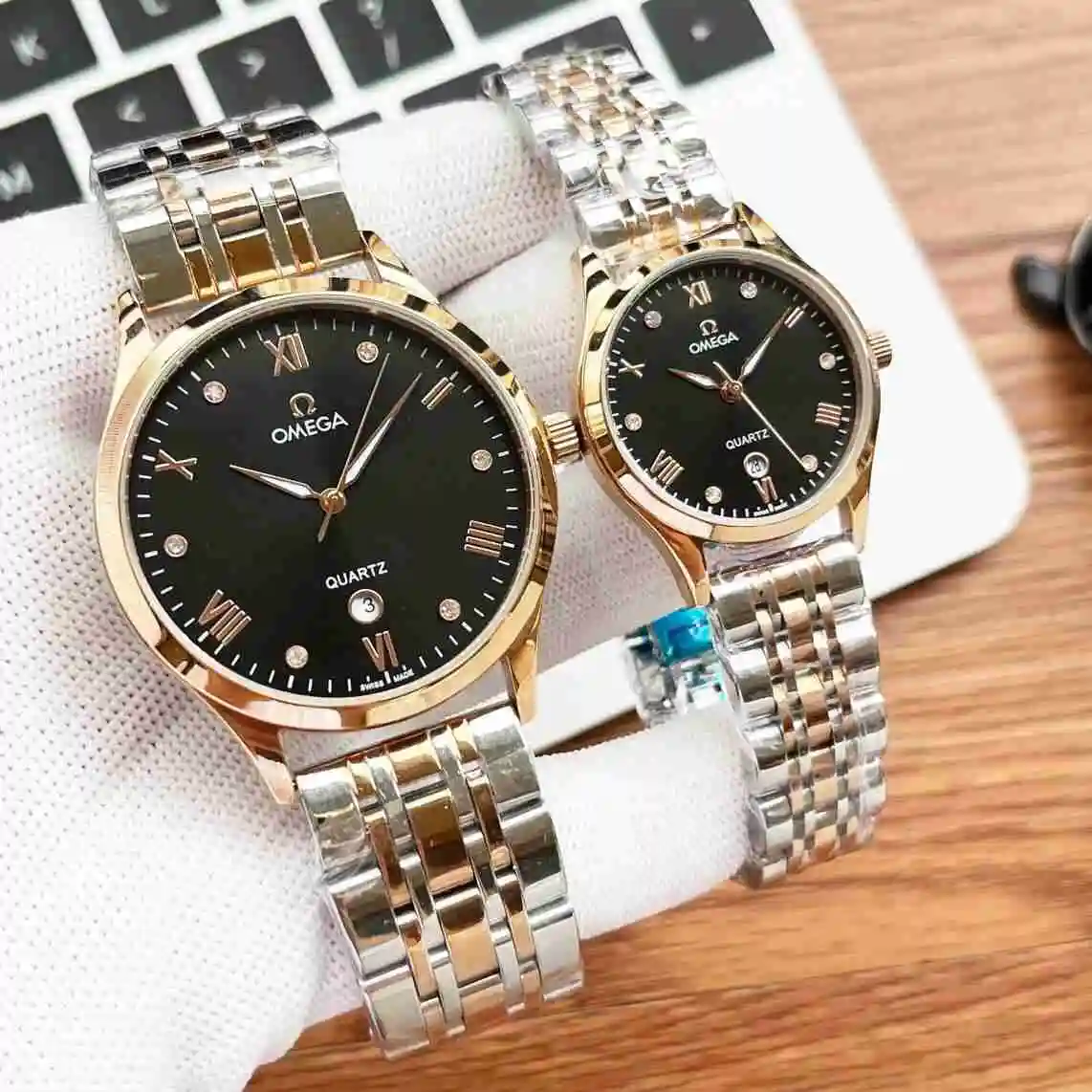 General Watches Omega Watch Couple Watch Paired with Original Fully Automatic Mechanical Movement Top Grade 316 Precision Steel Case Case with Mineral Super Strong Mirror Diameter Male 40mm Female 30mm KK02750 view 8