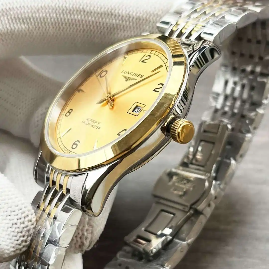 General Watches Longines Watch Lang@Couple Pair Watch with original fully automatic mechanical movement, top 316 stainless steel case and strap, mineral super mirror KK04250 view 4