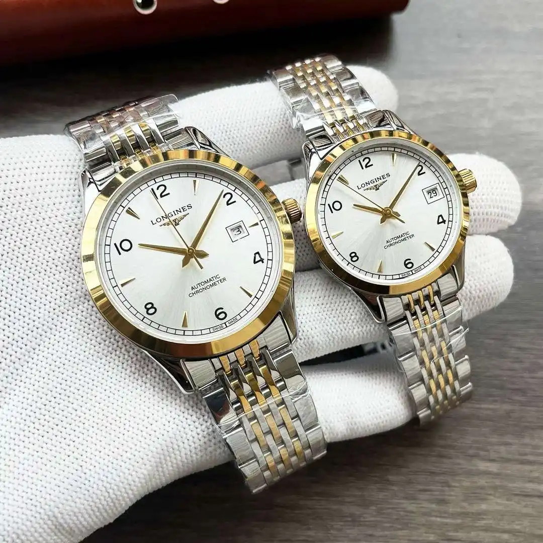 General Watches Longines Watch Lang@Couple Pair Watch with original fully automatic mechanical movement, top 316 stainless steel case and strap, mineral super mirror KK04250 view 6