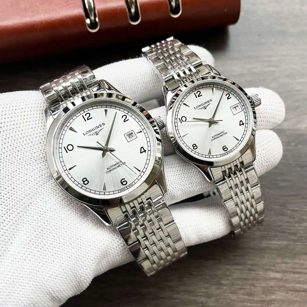 General Watches Longines Watch Lang@Couple Pair Watch with original fully automatic mechanical movement, top 316 stainless steel case and strap, mineral super mirror KK04250 view 7