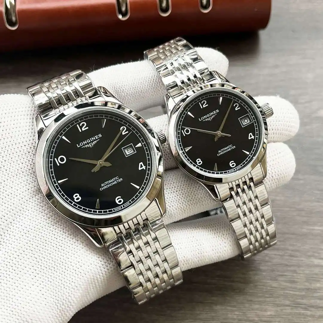 General Watches Longines Watch Lang@Couple Pair Watch with original fully automatic mechanical movement, top 316 stainless steel case and strap, mineral super mirror KK04250 view 9