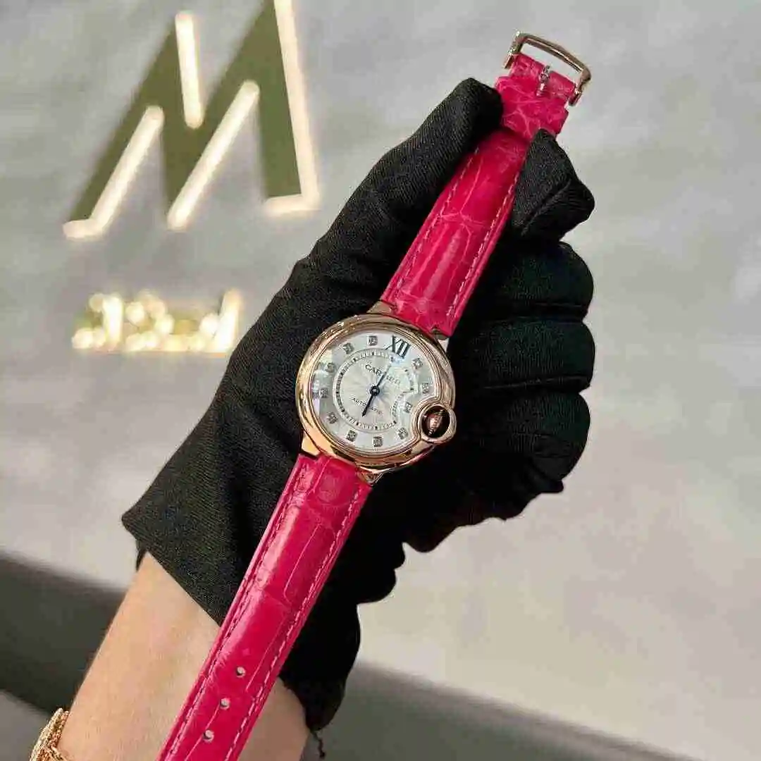 General Watches Cartier Watch Women's Watch Paired with Original Fully Automatic Mechanical Movement Top Grade 316 Precision Steel Case with Mineral Super Strong Mirror Diameter 33mm kk view 4