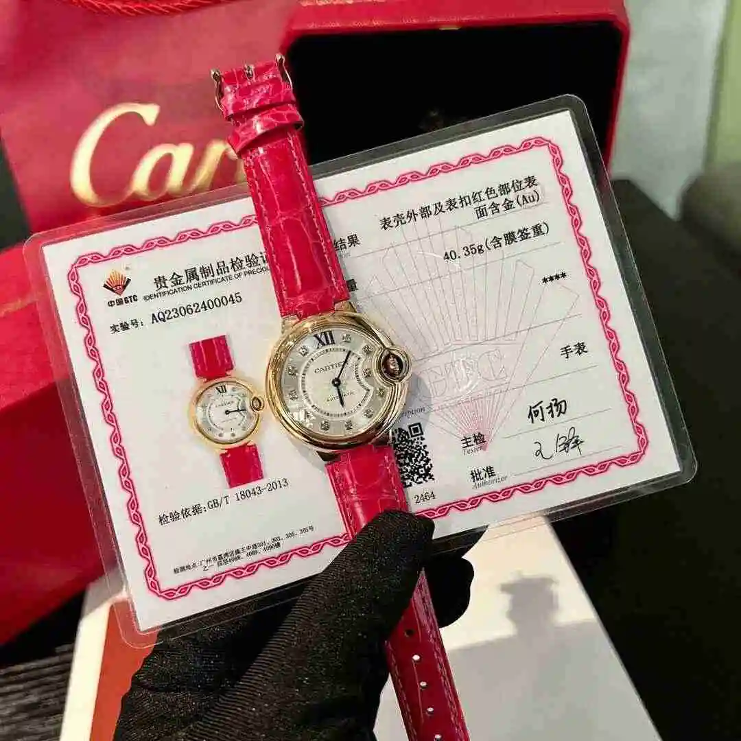 General Watches Cartier Watch Women's Watch Paired with Original Fully Automatic Mechanical Movement Top Grade 316 Precision Steel Case with Mineral Super Strong Mirror Diameter 33mm kk view 8