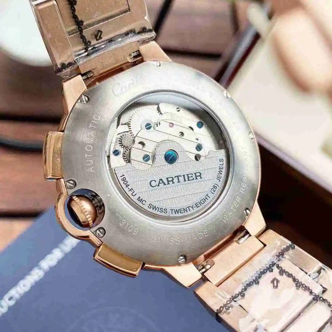 General Watches Cartier Watch Men's Watch Paired with Original Fully Automatic Mechanical Movement Top Grade 316 Precision Steel Case with Mineral Super Strong Mirror Diameter 44mm KK05450 view 3