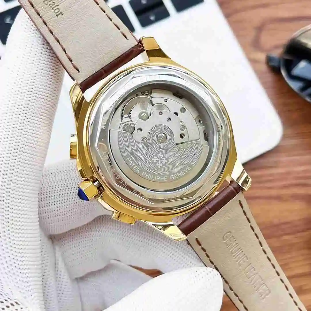 General Watches Patek Philippe Watch Men's Watch Paired with Original Fully Automatic Mechanical Movement Top Grade 316 Precision Steel Case Case with Mineral Super Strong Mirror Diameter 43mm KK05150 view 4