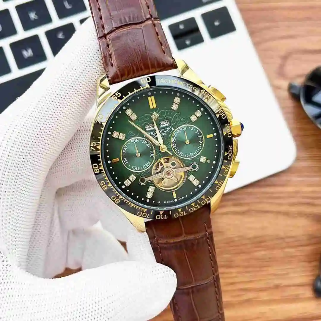 General Watches Patek Philippe Watch Men's Watch Paired with Original Fully Automatic Mechanical Movement Top Grade 316 Precision Steel Case Case with Mineral Super Strong Mirror Diameter 43mm KK05150 view 6
