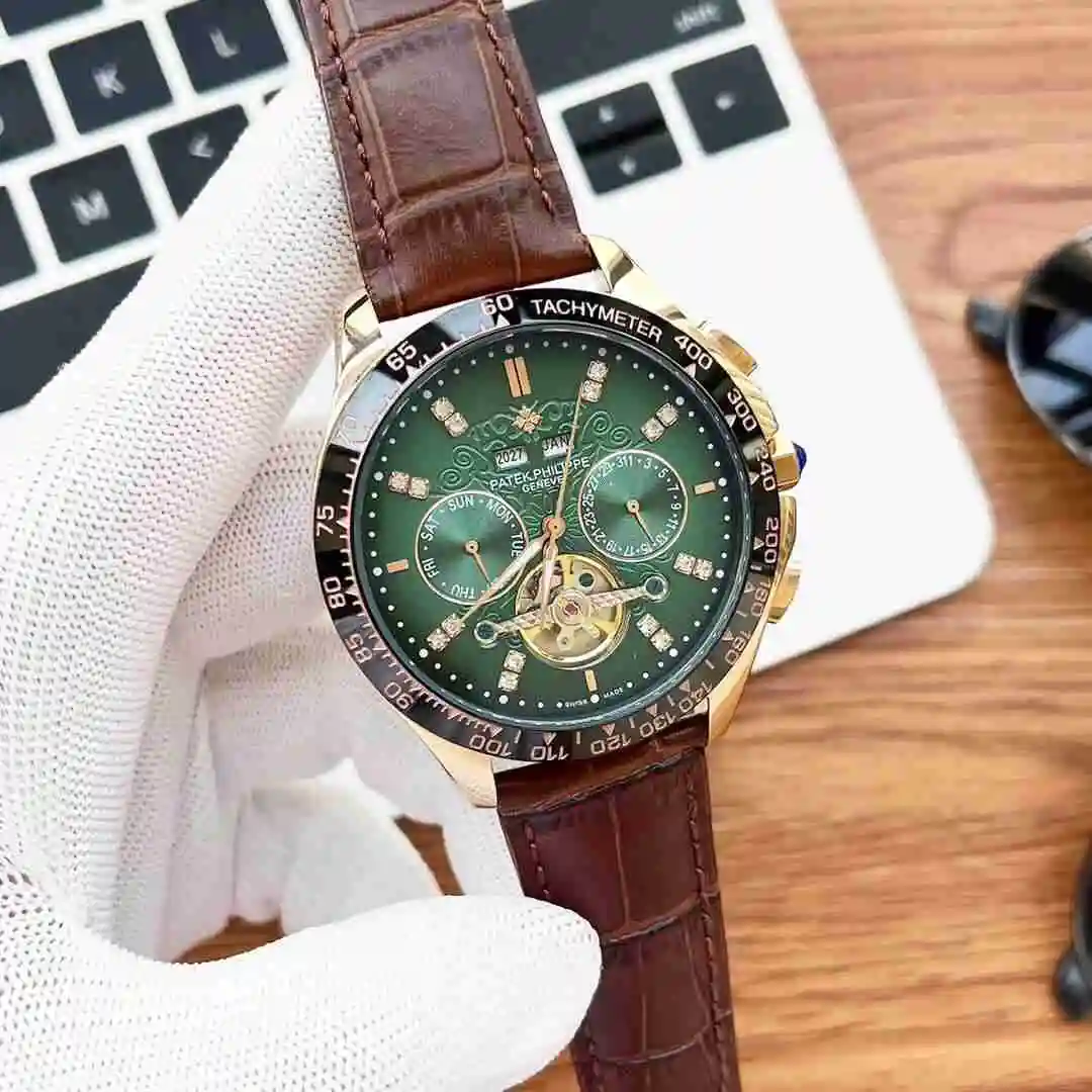 General Watches Patek Philippe Watch Men's Watch Paired with Original Fully Automatic Mechanical Movement Top Grade 316 Precision Steel Case Case with Mineral Super Strong Mirror Diameter 43mm KK05150 view 9