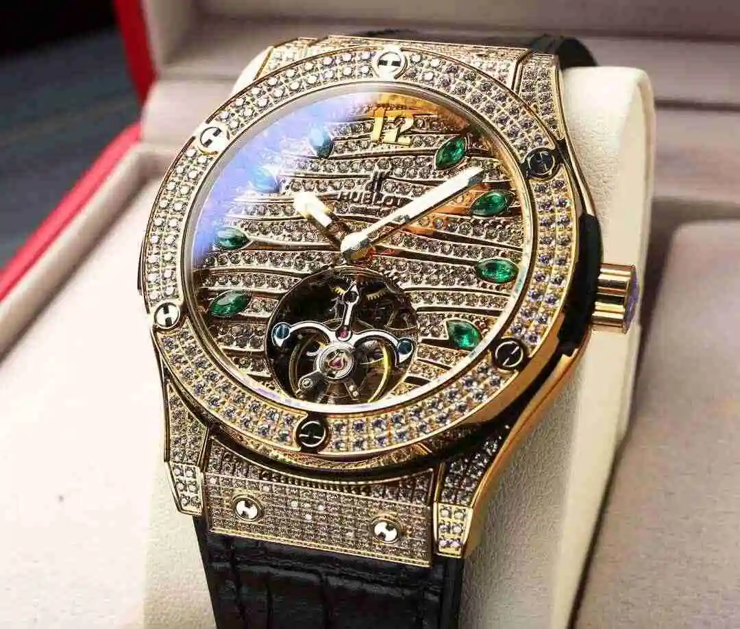 General Watches Hublot Yubo Watch Men's Watch Paired with Original Fully Automatic Mechanical Movement, Top Grade 316 Precision Steel Case with Mineral Super Strong Mirror Diameter 44mm kk07500 view 5