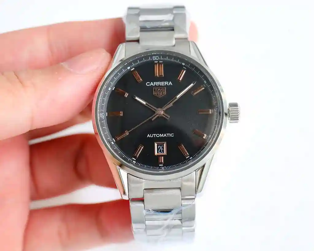 General Watches Tiger @ Tag Heuer men's watch with original fully automatic mechanical movement top 316 stainless steel case strap mineral super mirror diameter 40mm KK09800 1 view 6